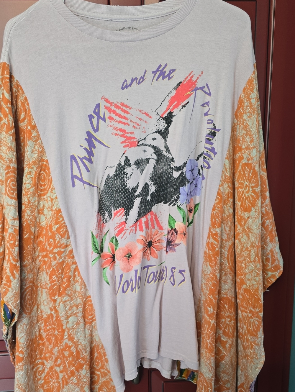 Prince & The Revolution Graphic Tee - Lavender with Orange Floral Accents
